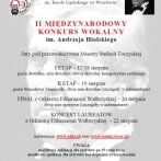 II Międzynarodowy Konkurs Wokalny im. Andrzeja Hiolskiego, Kudowa-Zdrój 2013